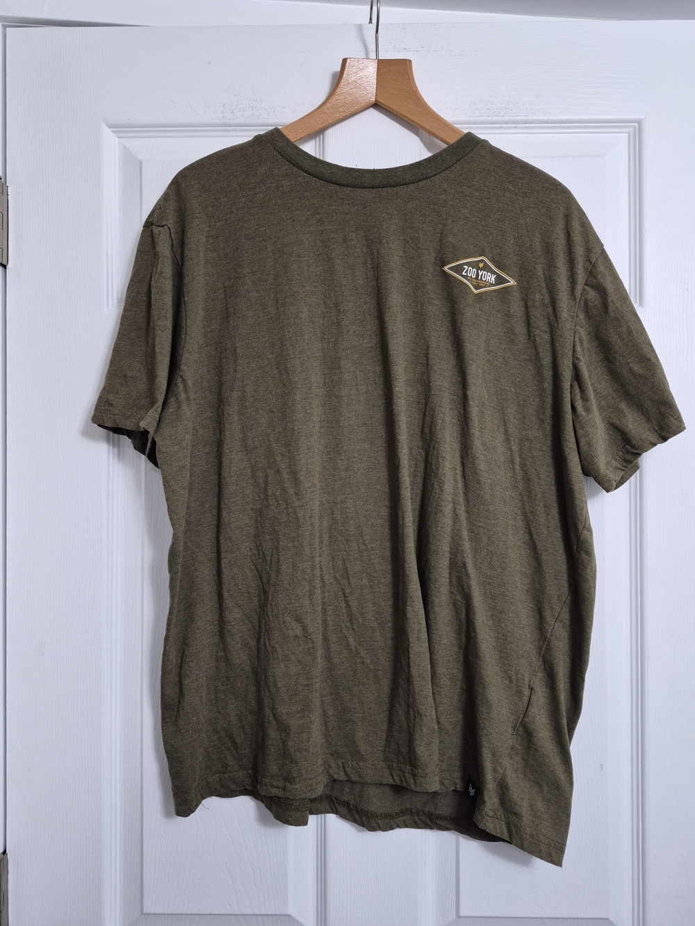 Zoo York Olive Crew Neck Short Sleeve Tee with Chest Patch